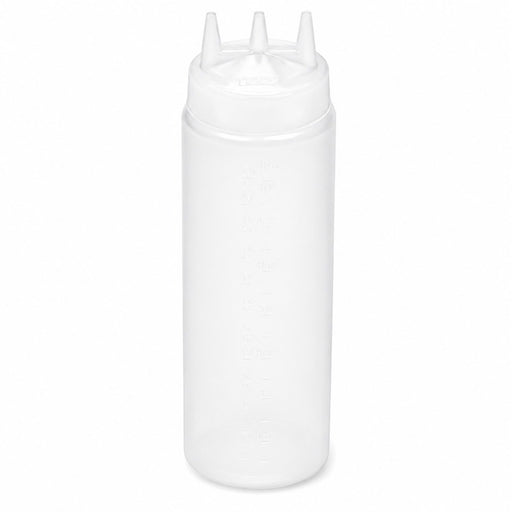 Squeezer souple transparent 3 embouts, plastique BPA free H 19,5 cm 350ml - 6 unités