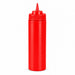 Squeezer souple rouge 1 embout, plastique BPA free H 19,5 cm 350ml - 6 unités