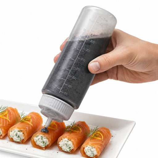 Squeezer souple transparent 1 embout, plastique BPA free H 19,5 cm 350ml - 6 unités