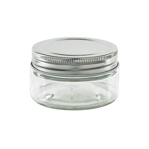 Pot en verre rond avec couvercle en aluminium à visser  H43mm 100ml - 20 Pcs