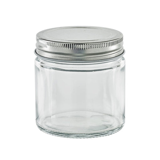 Pot en verre rond avec bouchon en aluminium -180ml - 80 unités