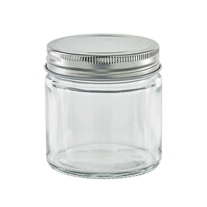 Pot en verre rond avec bouchon en aluminium -180ml - 80 unités