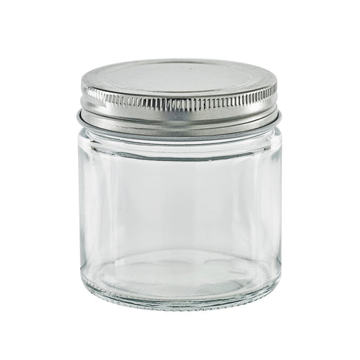 Pot en verre rond avec couvercle en aluminium à visser  H75mm 180ml -20 Pcs