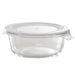 Combo bol CookShow en verre compartimenté+couv PP Ø 13 cm H 6 cm - 36 unités