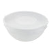 Bol rond en verre opale avec couvercle en plastique PP "CookShow" - 1140 ml - Ø 17,8 cm - H 7,5 cm - 12 unités