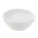 Combo bol CookShow verre opale + couv en plastique PP Ø 10,5 cm H 5 cm - 36 unités