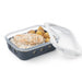 Combo boite rectangulaire en verre+couv transparent+protection silicone 17 cm x 12,5 cm H 5,3 cm - 24 unités
