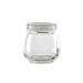 Bocal en verre sphérique avec couvercle plastique PP à clipser H 6,7 cm 100ml - 30 unités