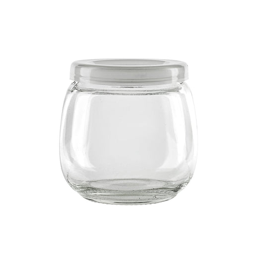 Bocal en verre sphérique avec bouchon en PP - 200 ml - Ø 6,2 cm - H 7 cm