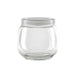 Bocal en verre sphérique avec bouchon en PP - 200 ml - Ø 6,2 cm - H 7 cm
