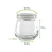 Bocal en verre sphérique avec bouchon en PP - 200 ml - Ø 6,2 cm - H 7 cm - dimensions