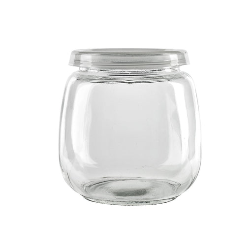 Bocal en verre sphérique avec bouchon en PP - 300 ml - Ø 6,8 cm - H 8,7 cm