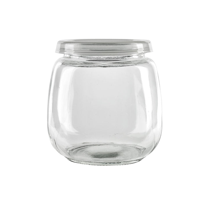 Bocal en verre sphérique avec bouchon en PP - 300 ml - Ø 6,8 cm - H 8,7 cm
