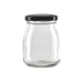 Pot à pudding en verre avec bouchon en fer noir -200ml - 84 unités