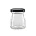Pot à dessert en verre avec couvercle noir en metal à visser H 5,8 cm 50ml - 42 unités