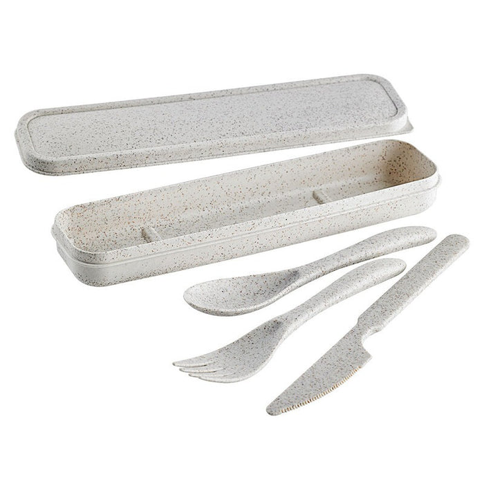 Huskly kit couverts boite (cout/four/cuil) remployable composite beige - 48 unités