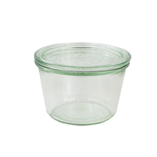 Bocal en verre Weck avec couvercle en verre 370 ml - Ø 10 cm - H 7,4 cm - 6 unités