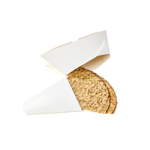 Boîte à crêpe triangulaire carton blanc 27 x 23 cm - 50 unités