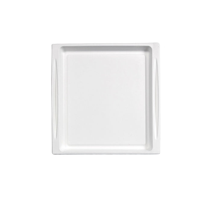 Plateau pulpe rectangulaire blanc "Atlas" 27,3 cm x 26,5 cm - 2 unités