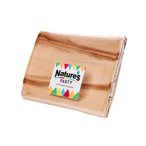 Assiette palmier rectangulaire 24 cm x 16 cm x 2,5 cm - 4 unités