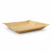 Assiette carrée en palmier à angles droits - 27 cm x 27 cm x 3 cm - 2 unités