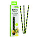 Chalumeau papier imprimé bambou - Ø 0,6 cm - 25 unités