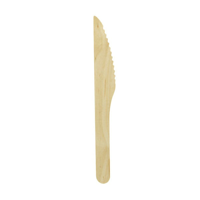 Couteau 16,5 cm bois - 20 unités