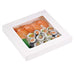 Grande boîte à salade blanche 20,5 cm avec fenêtre