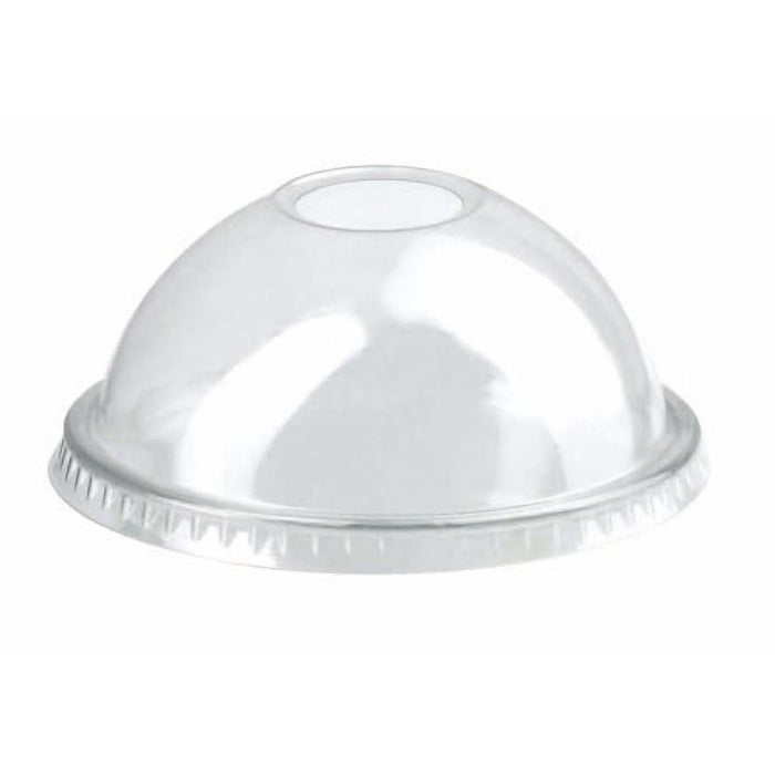 Couvercle PET transparent dôme avec trou Par 100 unités L: 7,8 cm x l: 2,5 cm x H: 3,5 cm x P: 2,52 g