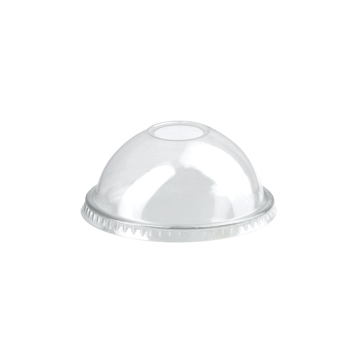 Couvercle PET transparent dôme avec trou