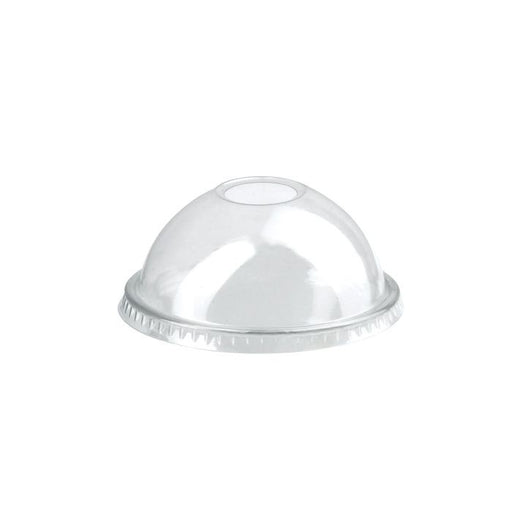 Couvercle pet dôme avec trou gobelet glace