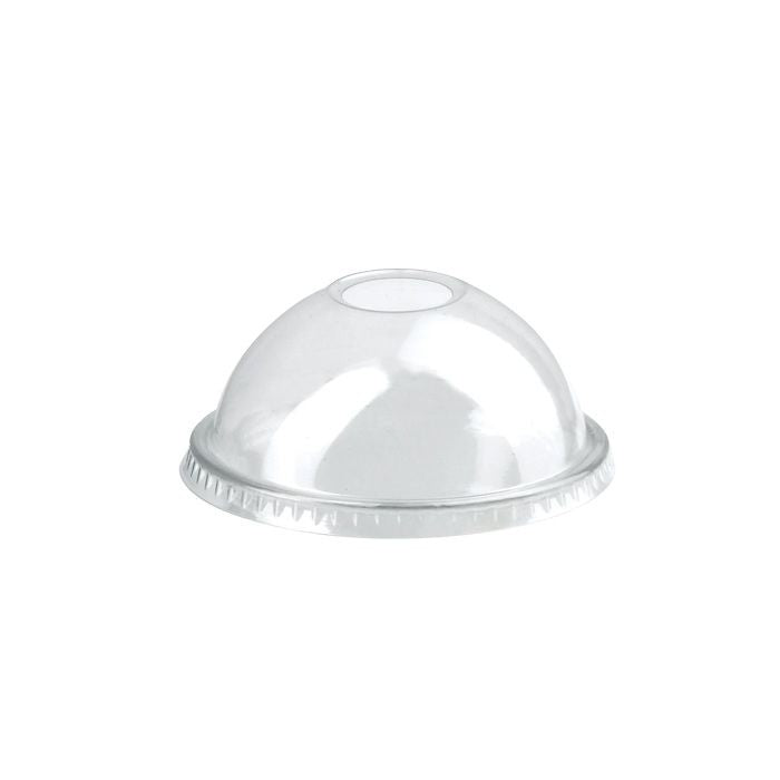 Couvercle pet dôme avec trou gobelet glace