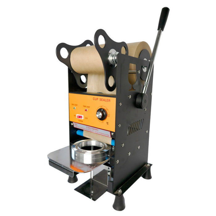 Scelleuse manuelle pour contenants - Ø 6,2 à 9,2 cm - 29 cm x 28 cm x 51 cm - 1 unité