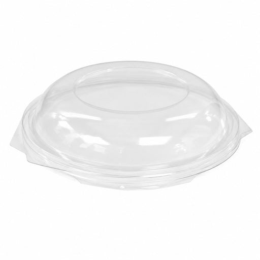 Saladier rond plat en PET transparent avec couvercle à charnière - 500 ml - Ø 19,2 cm - H 3 cm - 80 unités