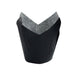 Caissette de cuisson tulipe en papier noir ingraissable - Ø base 6 cm - H 9 cm - 60 unités