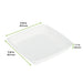 Saladier carré blanc en pulpe sans couvercle - 1000 ml - 23,5 cm x 23,5 cm - H 2,8 cm - 25 unités