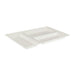 Plateau rectangulaire blanc 3 compartiments en pulpe 40 x 28 cm - 25 unitÃ©s