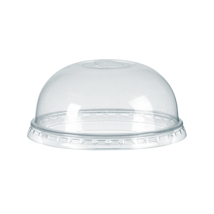 Couvercle dôme transparent en plastique PLA avec trou croisillon