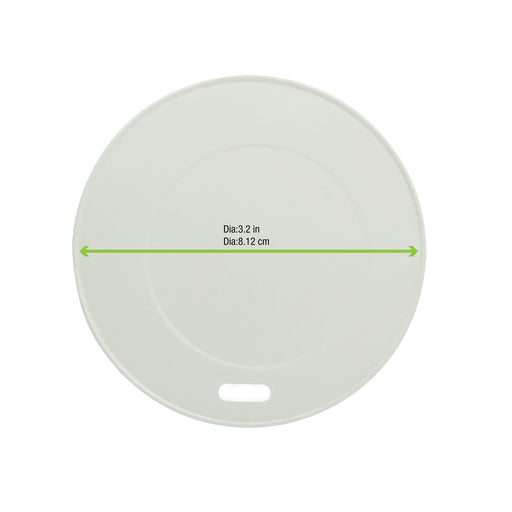 Couvercle Carton Blanc Chaud Et Froid  - 8 cm x 1 cm - 50 unités