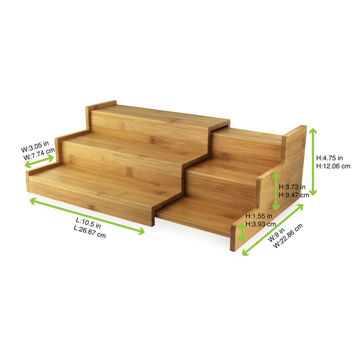 Support bambou retractable  - 26,5 cm x 23,2 cm x 12 cm - 2 unités