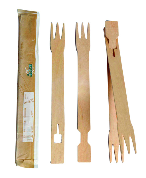 Baguette fourchette bois pour débutant emballée par paire